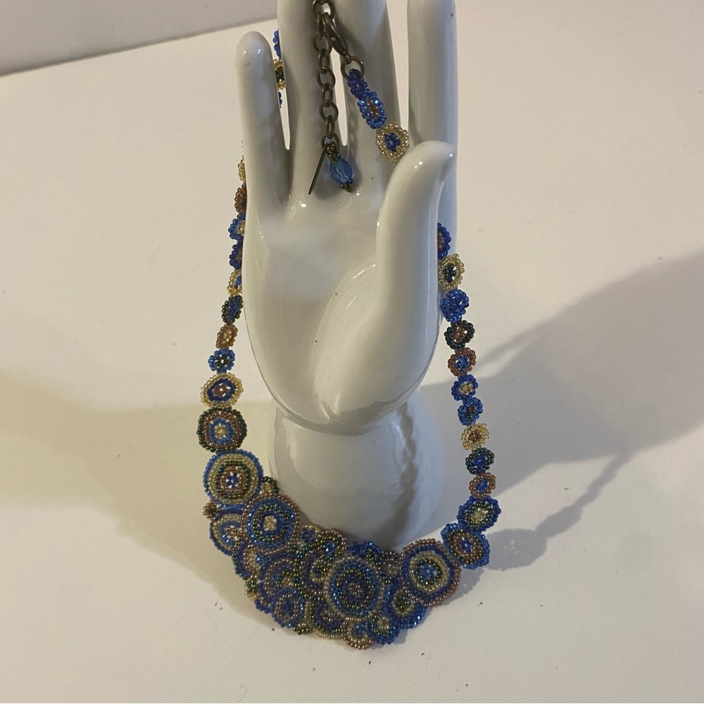 Altiplano Beaded Double Sided Design Handmade Guatemalan Necklace